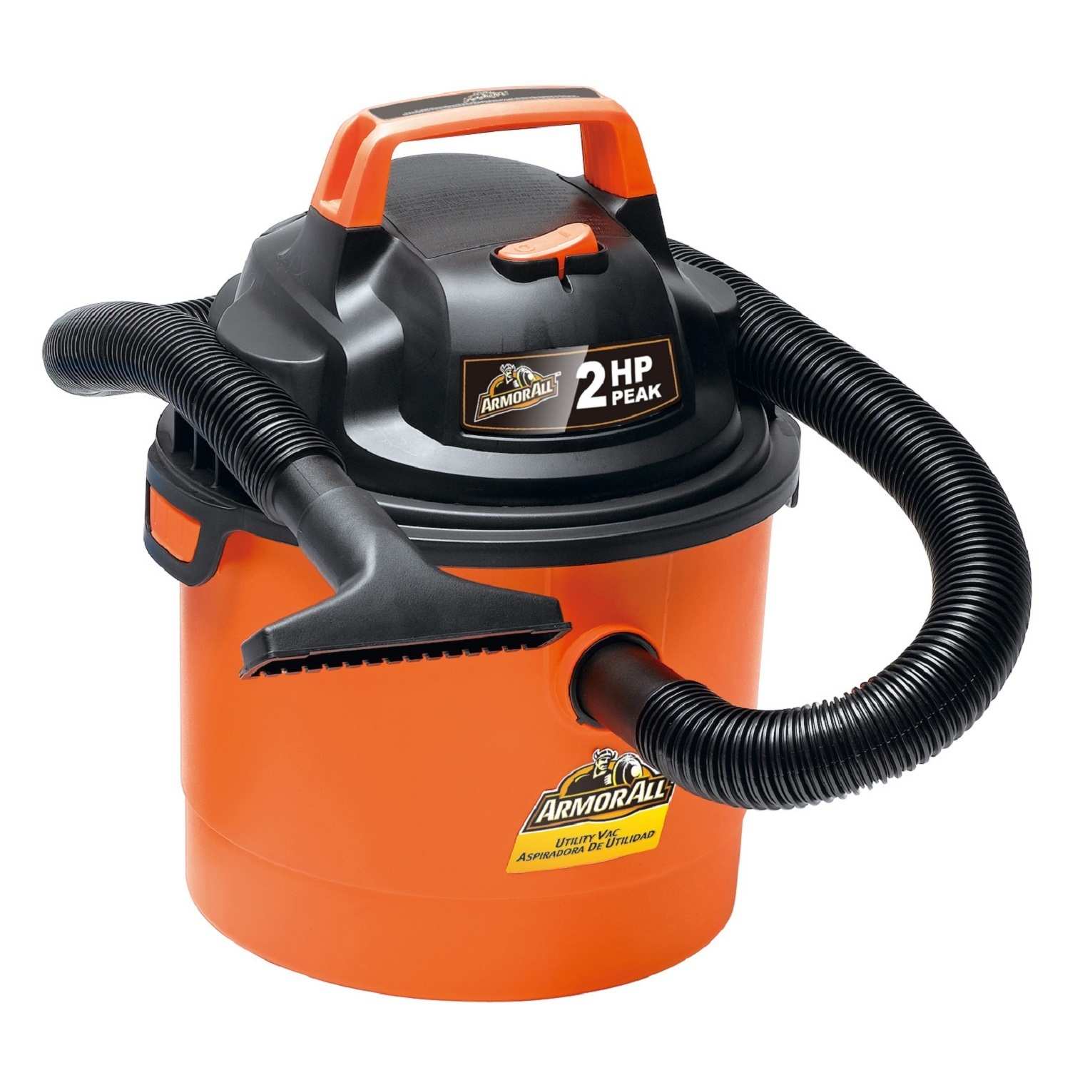 Armor All 2.5 Gallon Portable Wall Mountable Wet/Dry Utility Vaccum, Orange - image 1 of 8