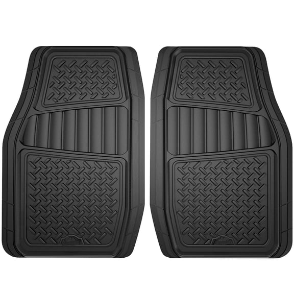 Armor All 2-Piece Rubber Floor Mat for Truck or SUV Black, 78830