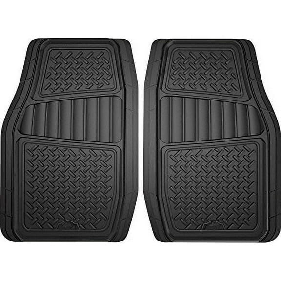 Armor All 2-Piece Rubber Floor Mat for Truck or SUV Black, 78830
