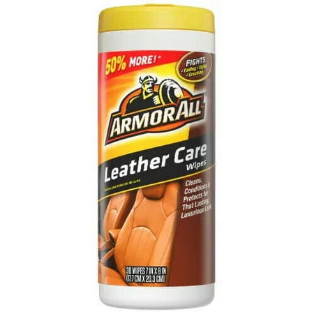 Armor All 30 ct. Leather Care Wipes for Lasting Luxurious Look