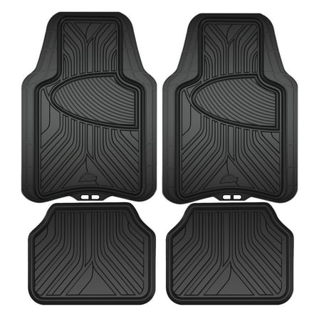 Armor All 4 Piece Black All-Season Trim-to-Fit Floor Mats, 78846WDC