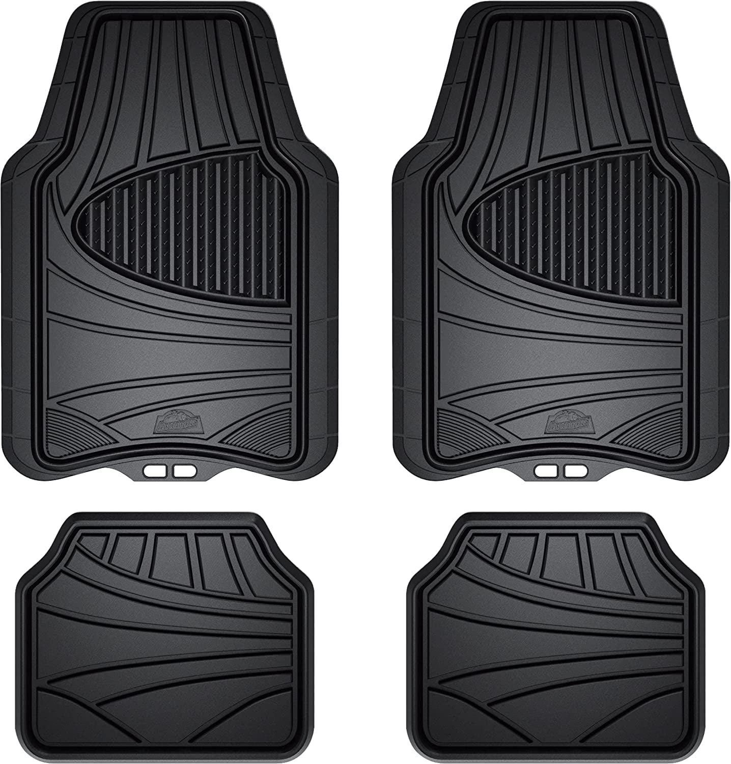 Armor All 4Piece Black Rubber Interior Floor Mat