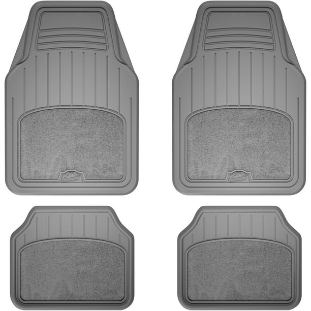 Armor All 4Piece Grey Carpet/Rubber Interior Floor Mat