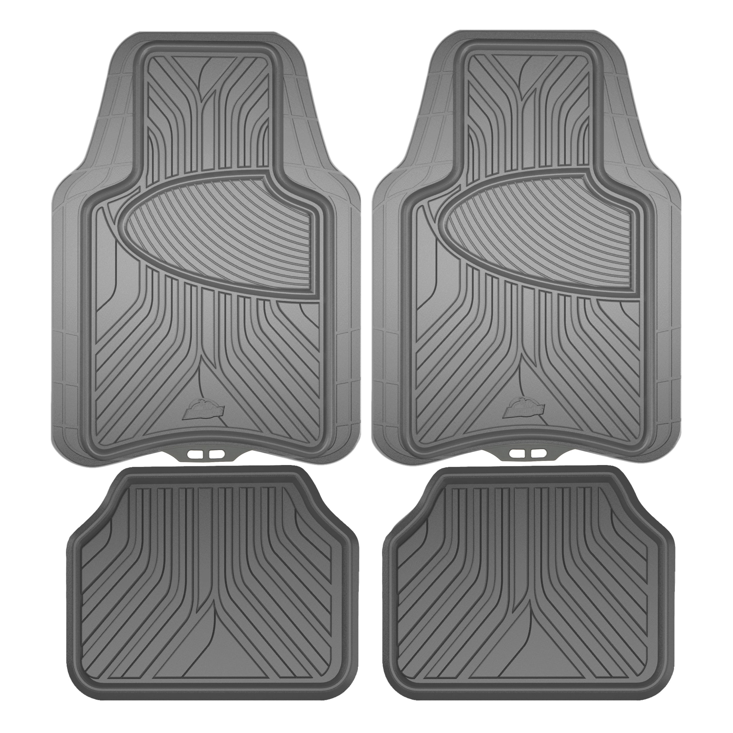 Armor All 4 Piece Rubber All-Season Trim-to-Fit Floor Mats Gray, 78847WDC