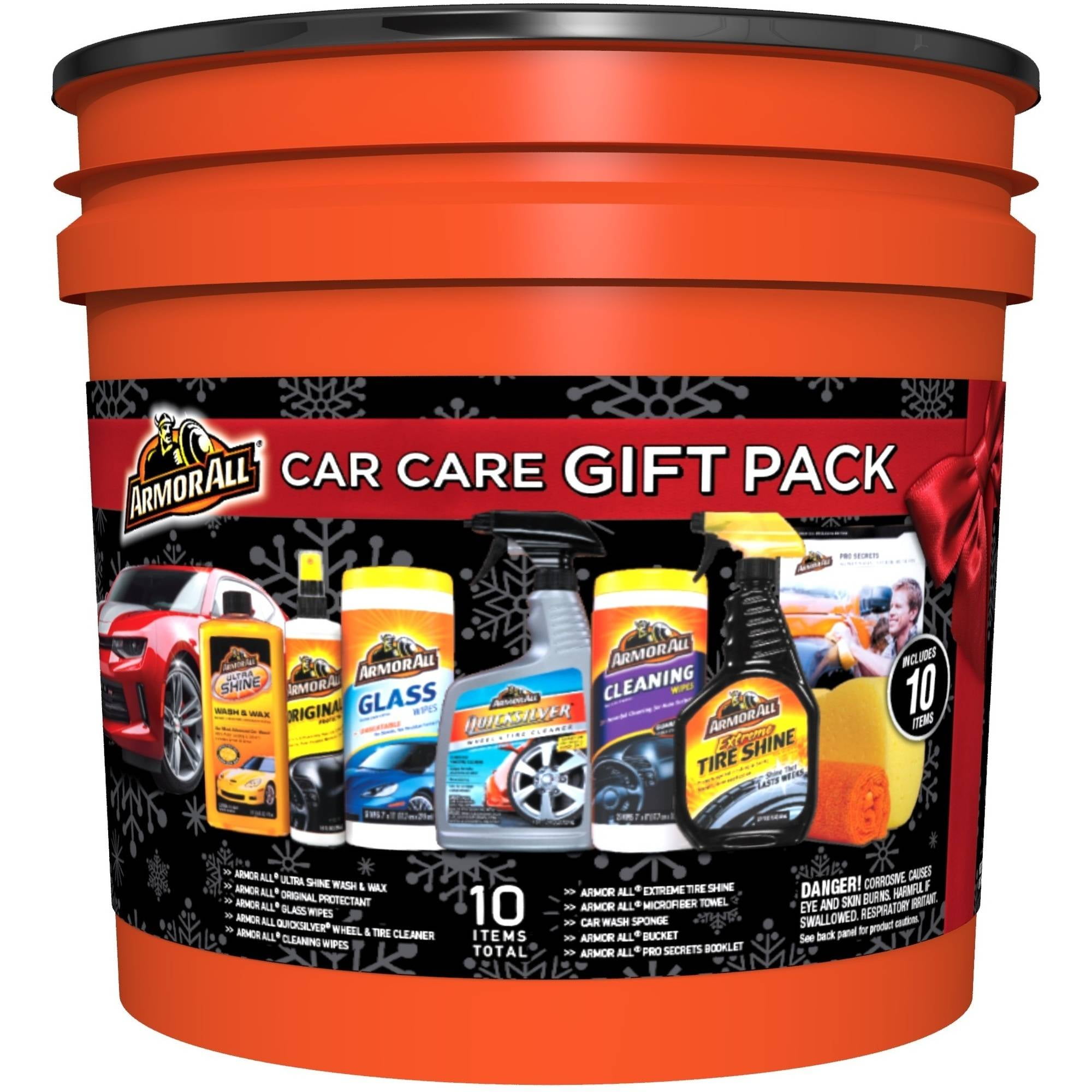 Armor All Bucket Car Wash Kit, 10 Piece Cleaning Supplies Kit