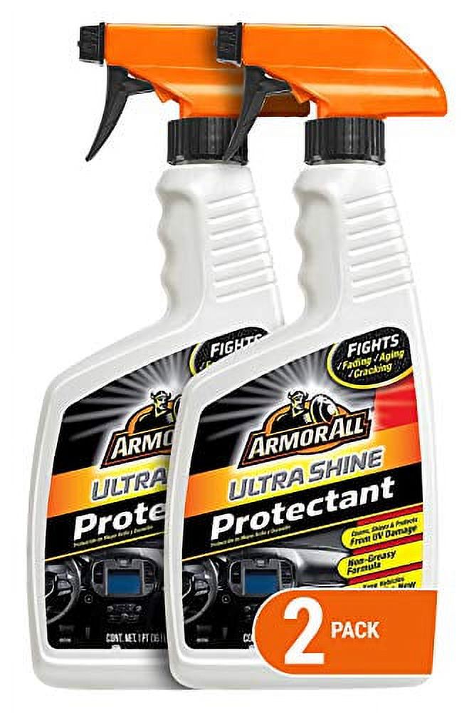 Armor All Car Cleaner Spray Bottle and Protectant, Cleaning for Cars,  Truck, Motorcycle, Ultra Shine, 16 Fl Oz, Pack of 2, 18706