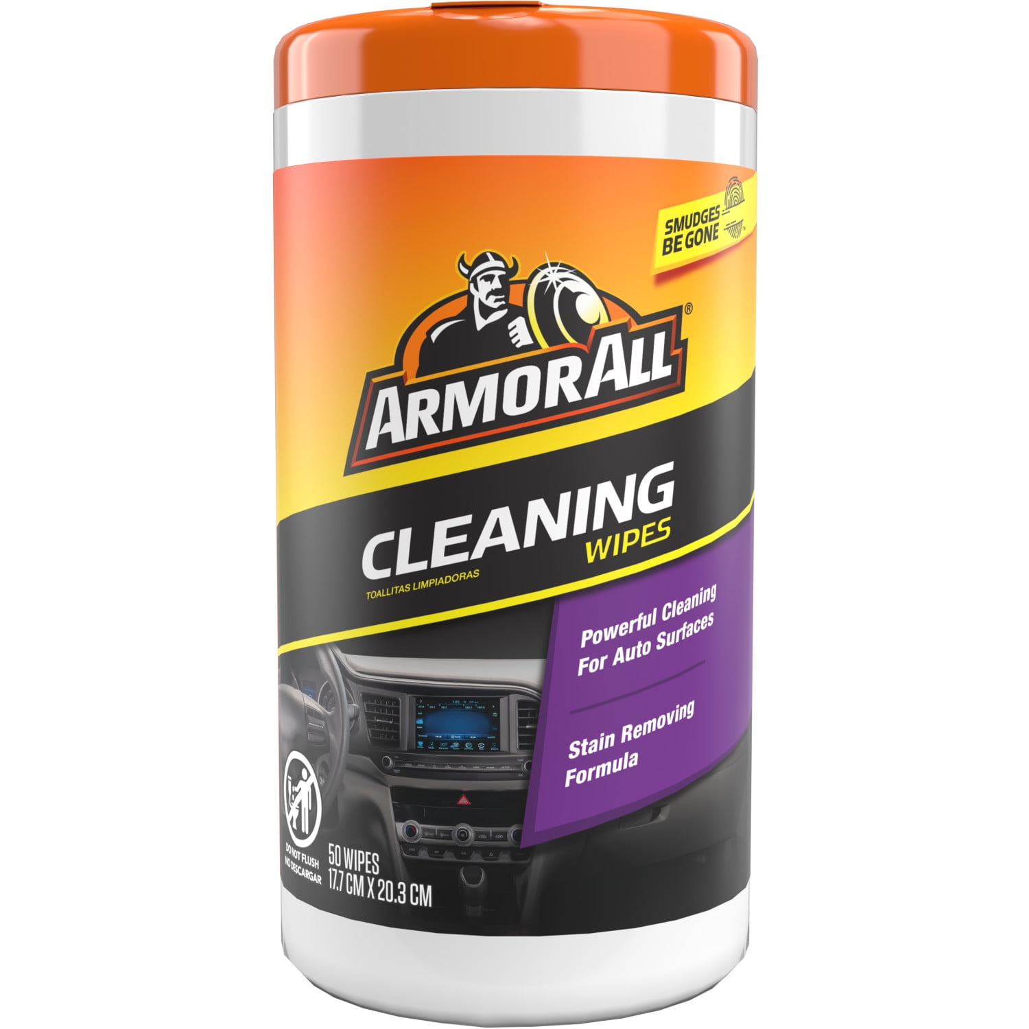 Armor All Car Cleaning Wipes, 50 Count, Wipes for Interior and Exterior Car Care