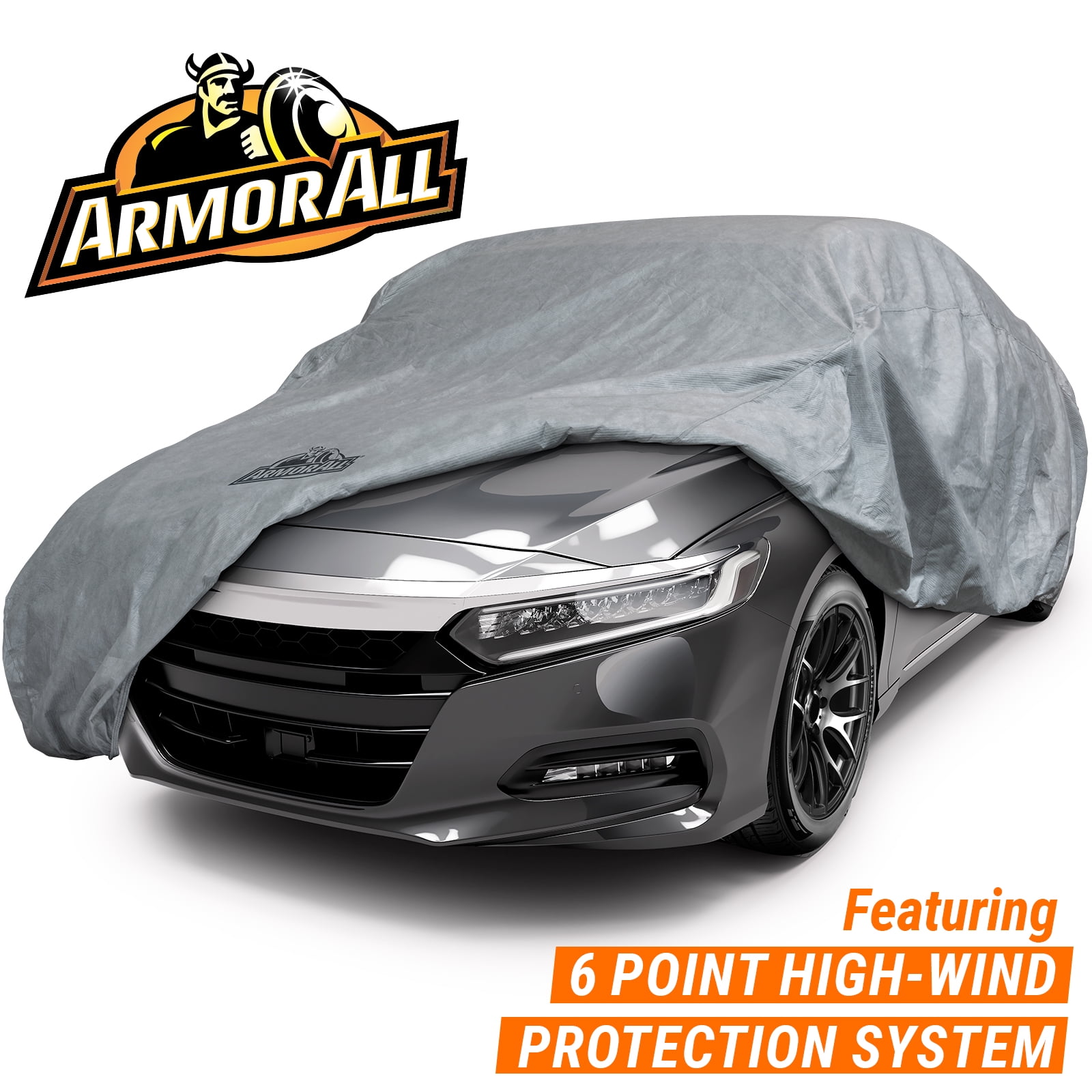 Armor All Car Cover, Heavy Duty All Weather Protection, Fits Sedan Length  up to 175