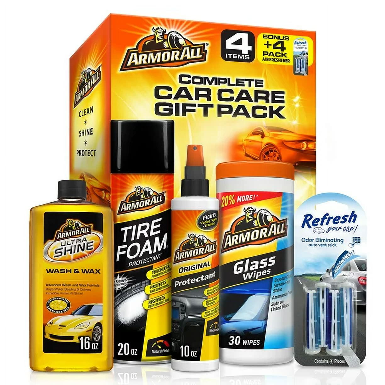 Armor All Complete Car Care Kit (4 Pieces), Car Cleaning 