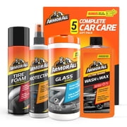 Armor All Complete Car Cleaning Care Kit for Car Detailing plus Bonus Air Freshener, 5 Piece Set