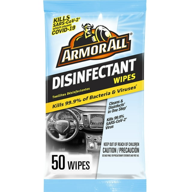Armor All Disinfectant Wipes - 50 Count Flat Pack