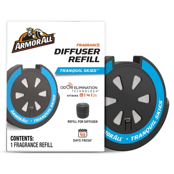 Armor All Fragrance Diffuser Refill, Tranquil Skies Scent Car Air Freshener Refill