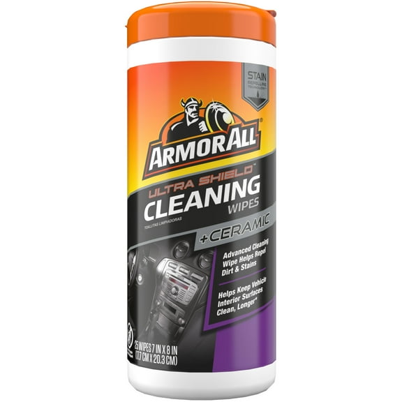 Armor All Ultra Shield + Ceramic Cleaning Wipes, 25 Count