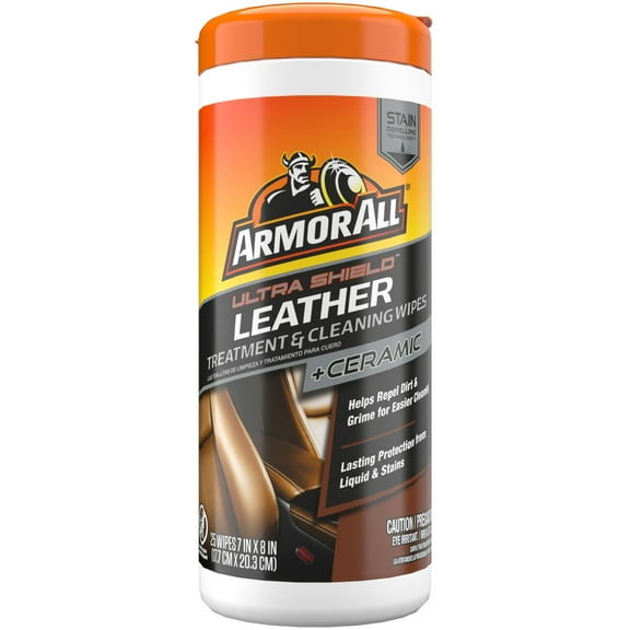 Armor All Extreme Shield + Ceramic Leather Treatment and Cleaning Wipes - 25 Count
