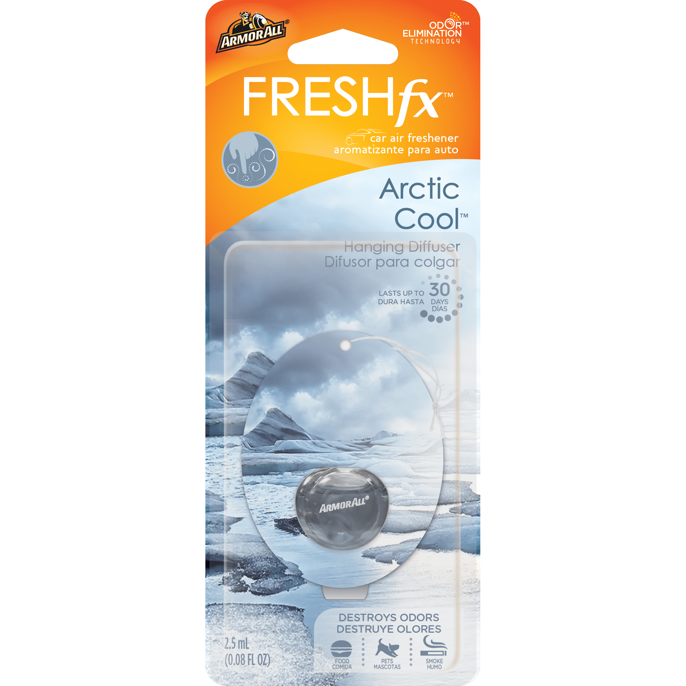 Armor All® FRESHfx™ Car Air Freshener Hanging Diffuser – Arctic Cool™ (0.08 fluid ounces)