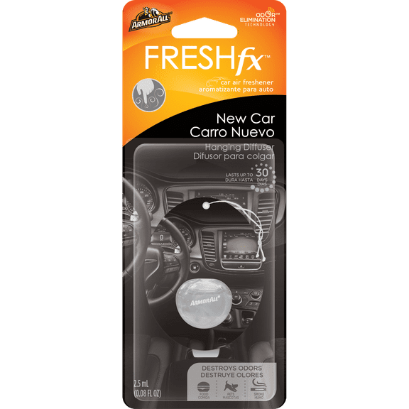 Armor All FRESHfx Car Air Freshener Hanging Diffuser New Car (0.08 fluid ounces)