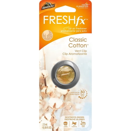 Armor All FRESHfx Car Air Freshener Vent Clip (Classic Cotton)