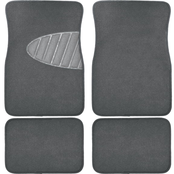 Armor All Floor Mat 4-Piece Carpet with Heal Pad, Grey