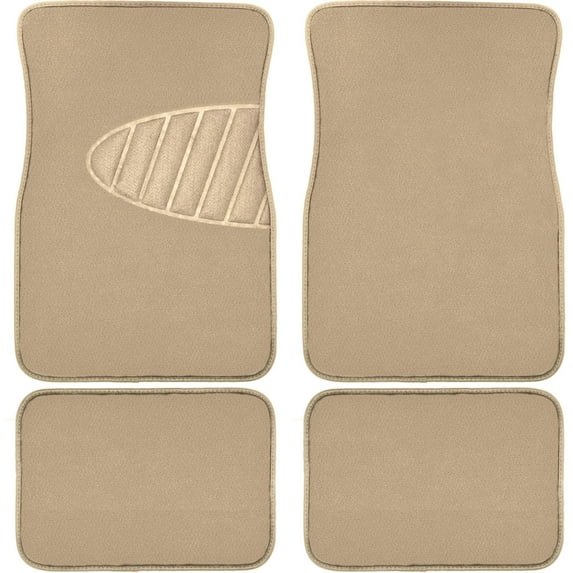 Armor All Floor Mat 4-Piece Carpet with Heal Pad, Tan