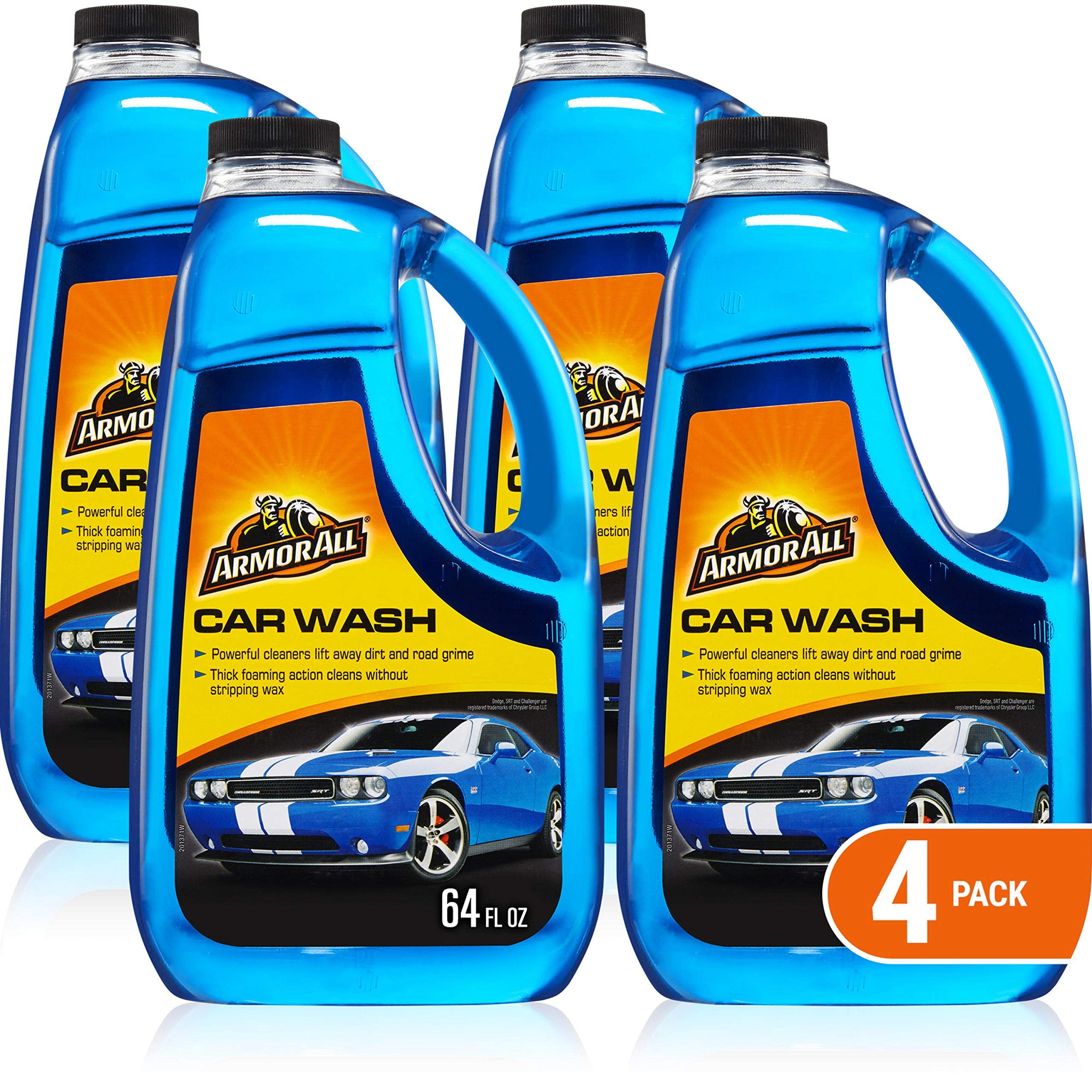Armor All Foam Action Car Wash Soap Concentrate - Foam Cleaner - 4 Pack, 64 Ounce Each