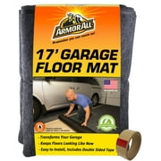 Armor All Premium Original Garage Floor Mat, (17' x 7'4"), Protects Surfaces, Transforms Garage, Absorbent/Waterproof/Durable (Includes Double Sided Tape) (Charcoal)