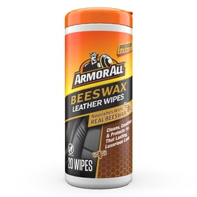 Armor All Leather Car Cleaning Wipes With Beeswax, 20 Count