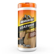 Armor All Leather Car Cleaning Wipes With Beeswax, 20 Count