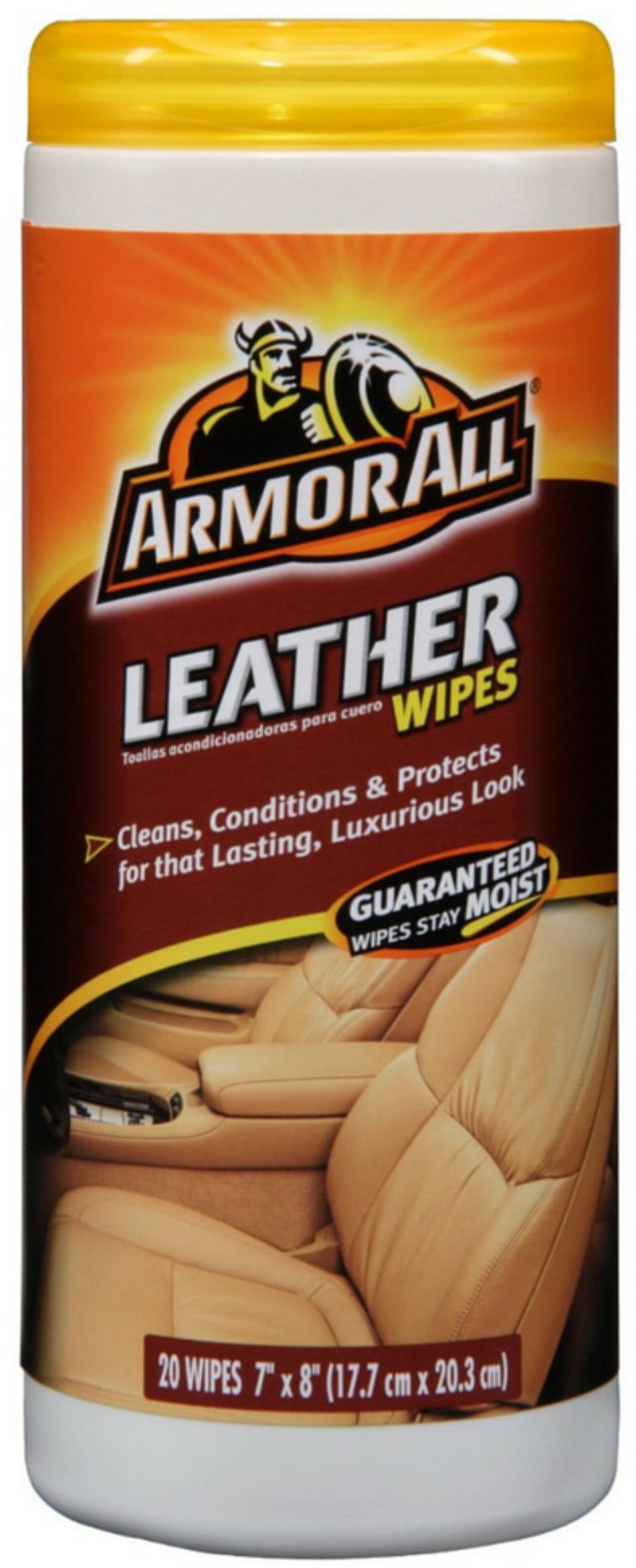 Armor All Leather Wipes 20 ea (Pack of 3)