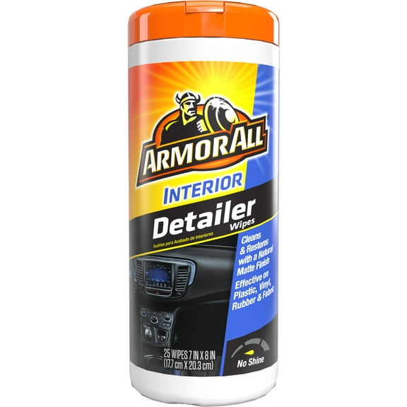 Armor All Natural Finish Interior Detailer Car Wipes (25 Count)