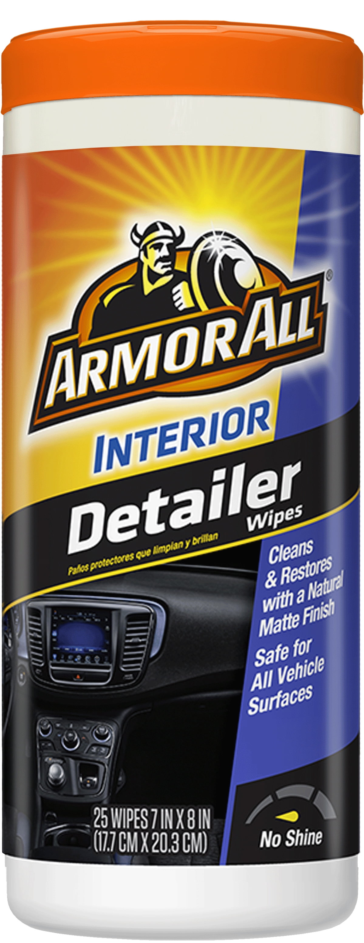 Armor All Natural Finish Interior Detailer Car Wipes (25 Count) 