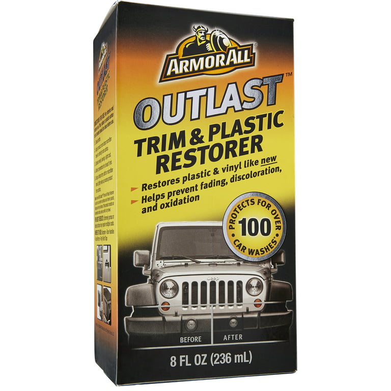 Black Plastic Trim Restorer - Restores Plastic Trim To Black Exterior  Protectant Cleaner Polish for Cars Truck Motorcycle