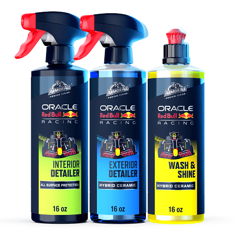 Armor All Podium Series Car Wash & Detailing Auto Cleaning Kit Developed with Oracle Red Bull Racing, 3-Piece Bundle