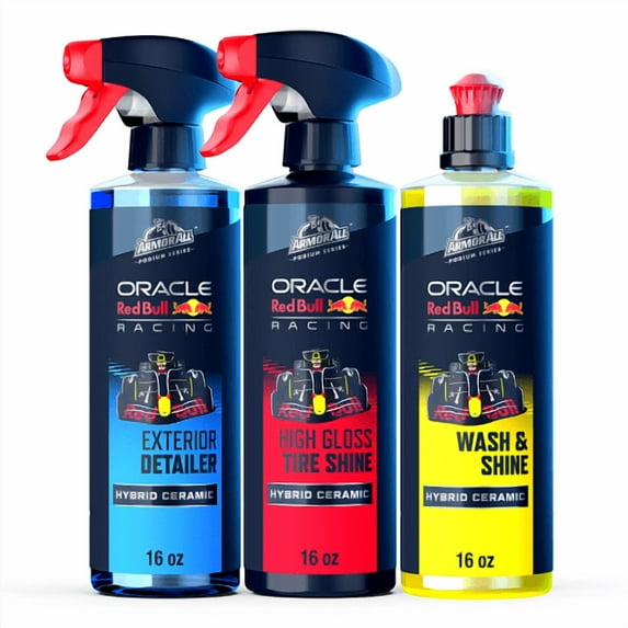 Armor All Podium Series Exterior Detailing & Car Cleaning Kit Developed with Oracle Red Bull Racing, 3-Piece Bundle