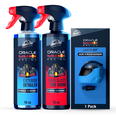 Armor All Podium Series Exterior Detailing Kit with Bonus Lights Out Air Freshener, Developed with Oracle Red Bull Racing, 3-Piece Bundle