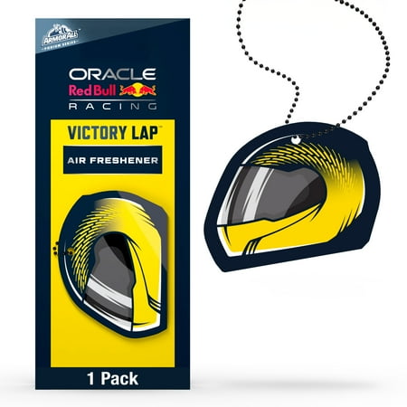 Armor All Podium Series Hanging Car Air Freshener (Victory Lap Scent), Long Lasting Logo Helmet Perfume Combines Rugged Oceanic Cologne with Notes of Citrus