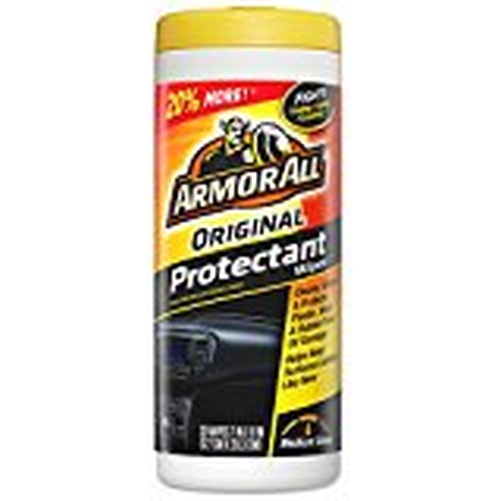 Armor All Car Glass Wipes, Auto Glass Cleaner for Film and Grime, 30 Count