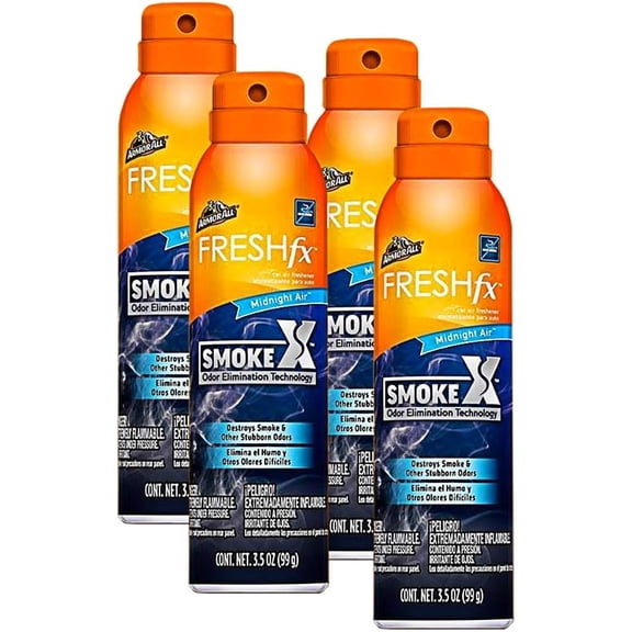 Armor All Smoke-X 3.5oz Spray Smoke Odor Eliminator, Midnight Air Scent (2 pack)