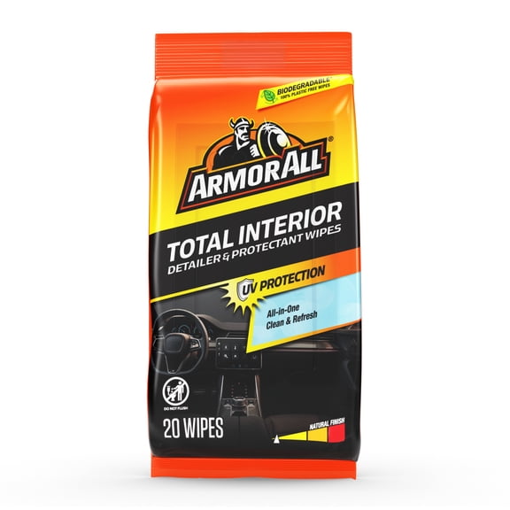 Armor All Total Interior Detailer and Protectant Wipes, 20 Count