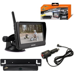 Armor All USB Solar Powered Backup Camera with 4.3 LCD Display, Wireless Easy Install Design Attaches to License Plate Frame.