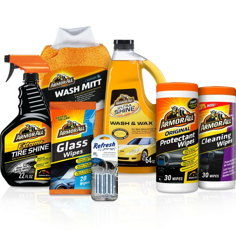 Armor All Complete Car Care Kit (4 Pieces) Car Wash Set PLUS 4 A