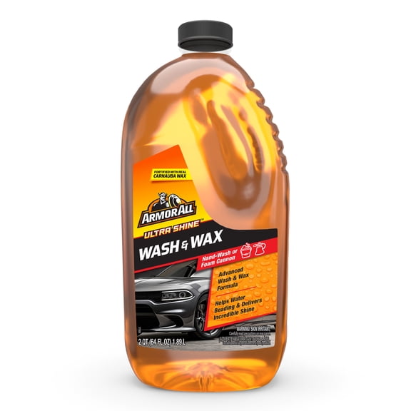 Armor All Ultra Shine Car Wash and Wax, 64 fl oz Bottle