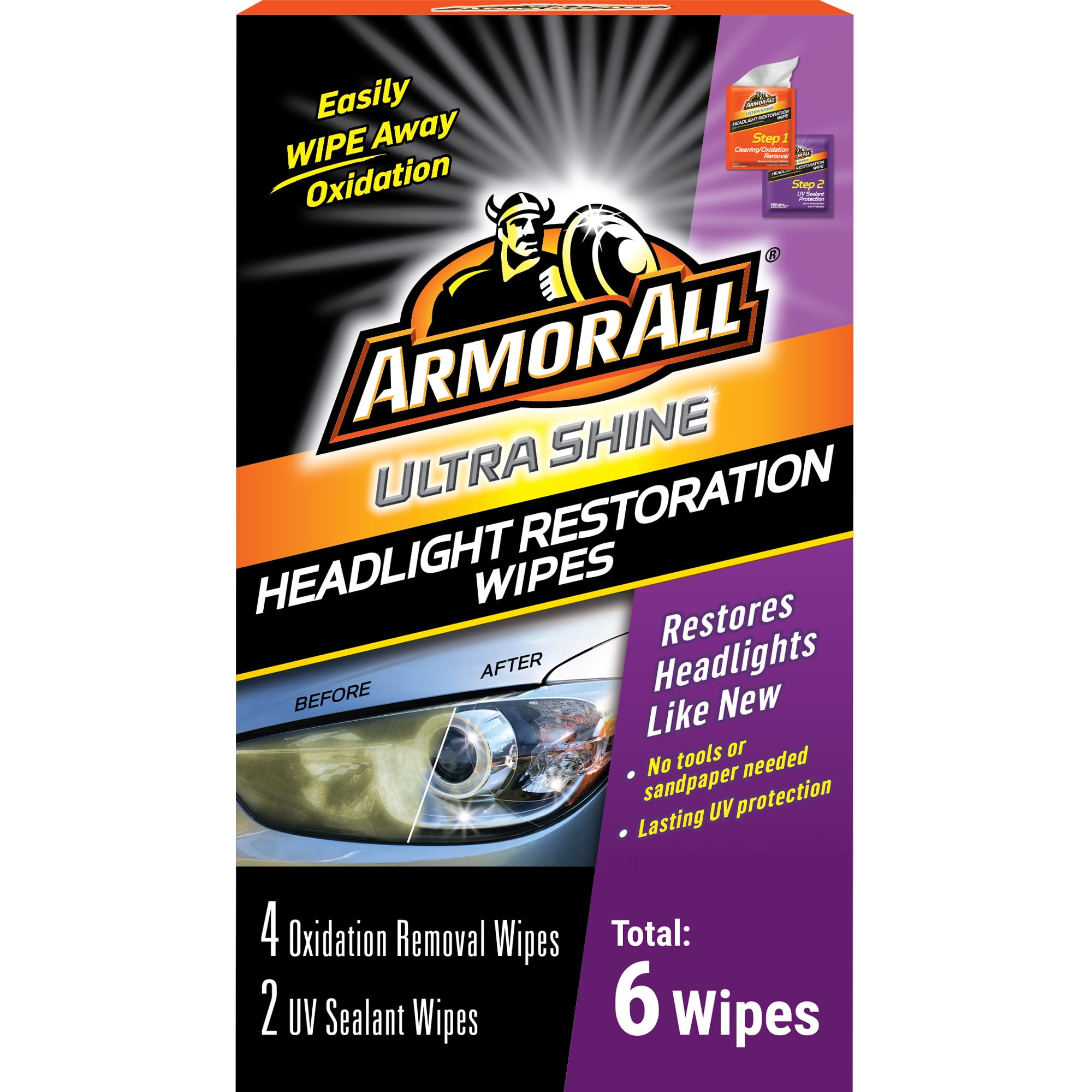 Armor All Restoration Headlight Wipes Test and Review on my Honda Prelude.  