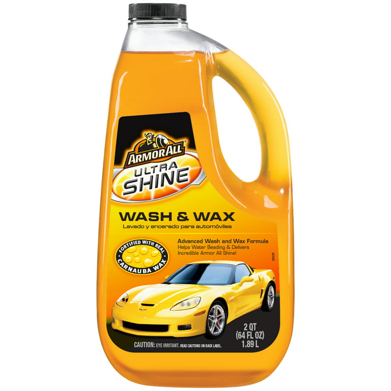 Armor All Ultra Shine Car Wash and Car Wax by Armor All, Cleaning Fluid for  Cars, Trucks, Motorcycles, 64 Fl Oz Each