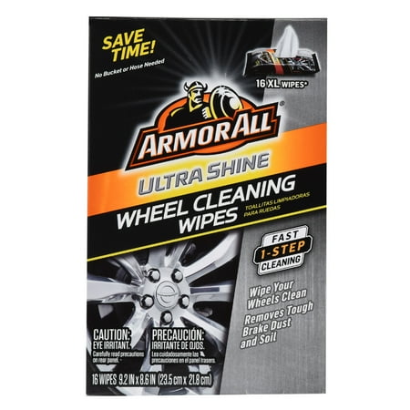 Armor All Ultra Shine Wheel Cleaning Wipes, 16 count, 18509