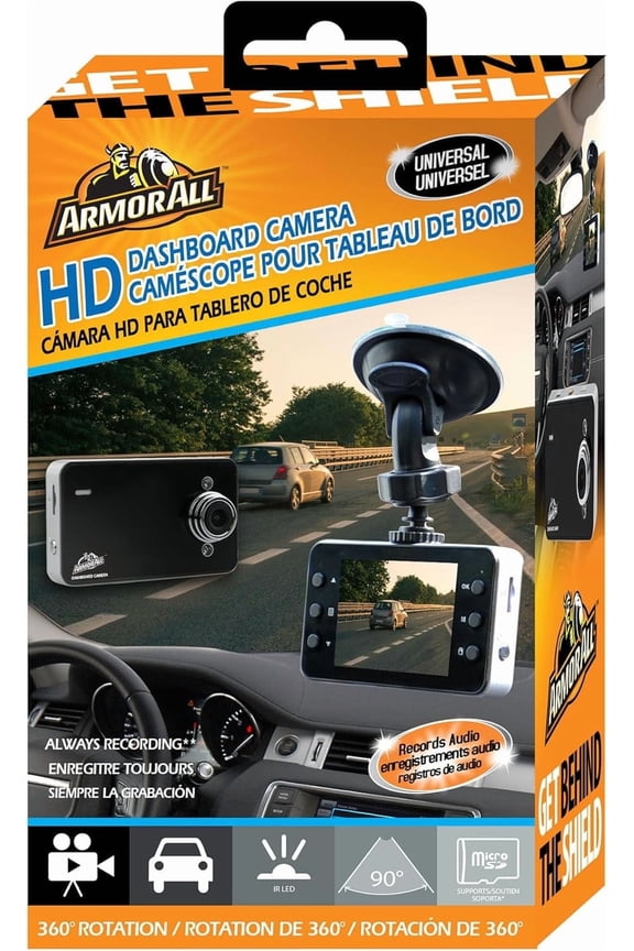 Universal HD Car Dash Cam, 2.4-Inch Display with Motion Detection and 360-Degree Rotation