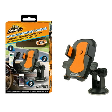 Armor All Universal Smartphone Mount with Dashboard, Windshield and Air Vent Mounting Systems, Great for Phone Calls and GPS