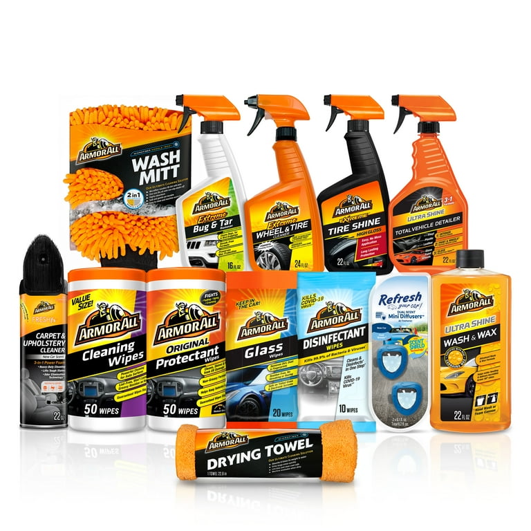 Armor All XL Car Care Cleaning and Wash Kit - 13 Piece Set