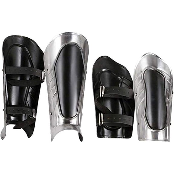 Armor Black Ice Arm Bracer and Greave Set - Black - One Size Armour