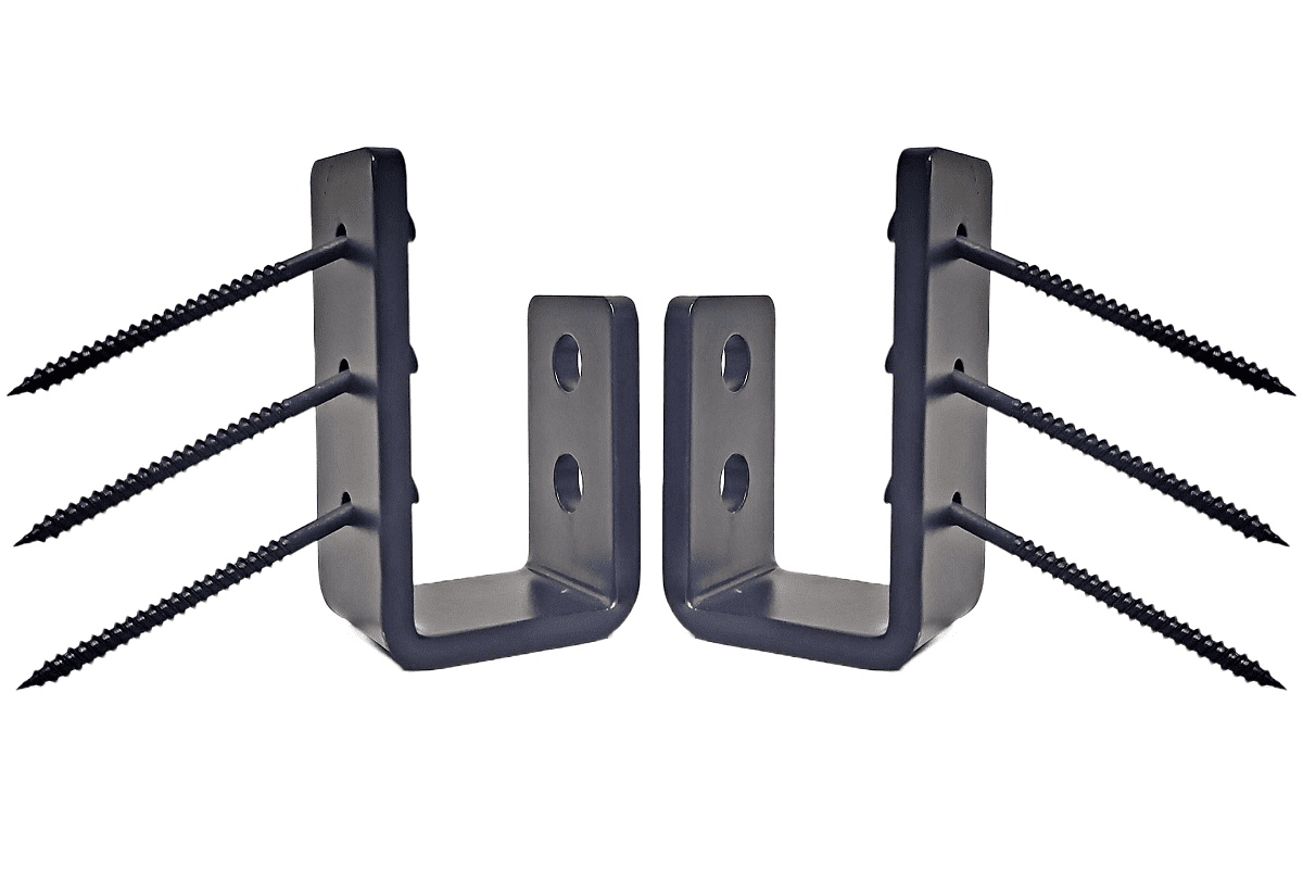 Armor Bracket Construction Grade Carbon Steel for Door Stop Security (Set of 2)