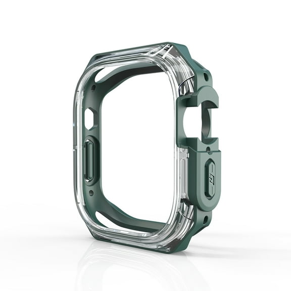 Armor Bumper Case Designed for Apple Watch Series 10 46mm, Silicone Hard PC Shockproof Drop Protective Durable Case Military Grade Cover For iWatch Series 10 46mm, Green